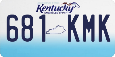 KY license plate 681KMK