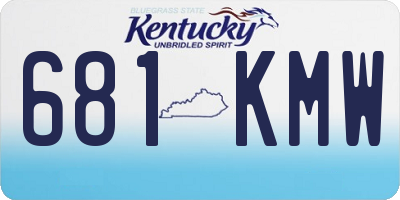 KY license plate 681KMW