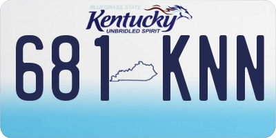 KY license plate 681KNN