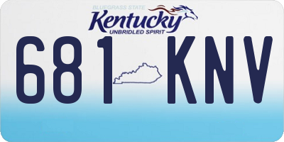 KY license plate 681KNV