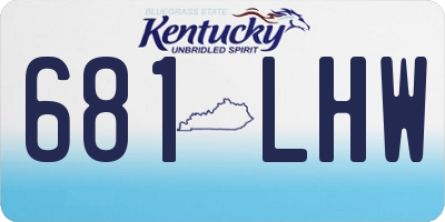KY license plate 681LHW