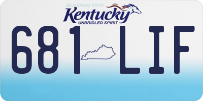 KY license plate 681LIF