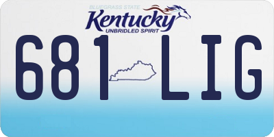 KY license plate 681LIG