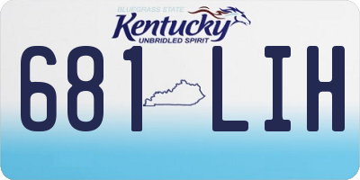 KY license plate 681LIH