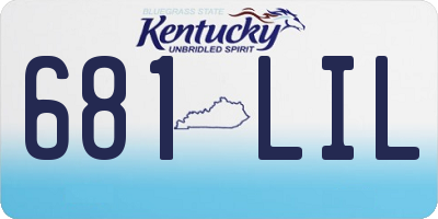KY license plate 681LIL