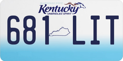 KY license plate 681LIT