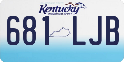 KY license plate 681LJB