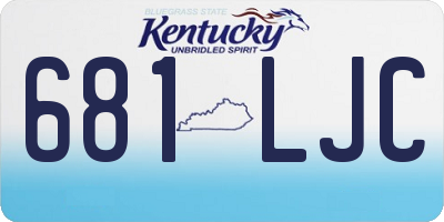 KY license plate 681LJC