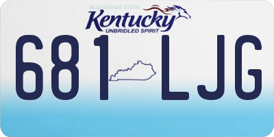 KY license plate 681LJG