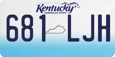 KY license plate 681LJH