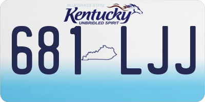 KY license plate 681LJJ