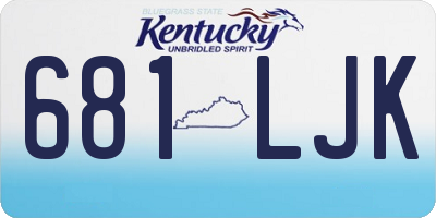 KY license plate 681LJK