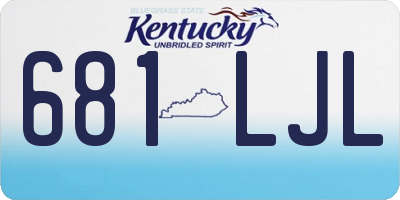 KY license plate 681LJL