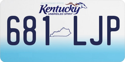 KY license plate 681LJP