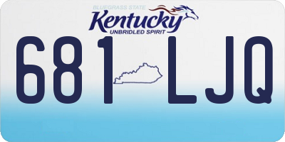 KY license plate 681LJQ