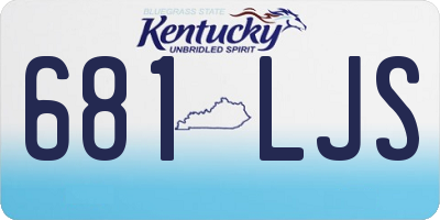 KY license plate 681LJS