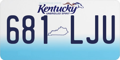 KY license plate 681LJU