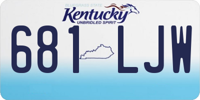 KY license plate 681LJW