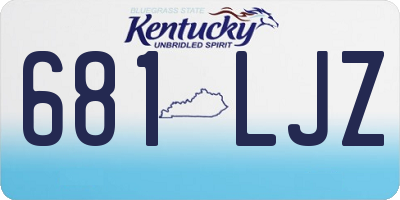KY license plate 681LJZ