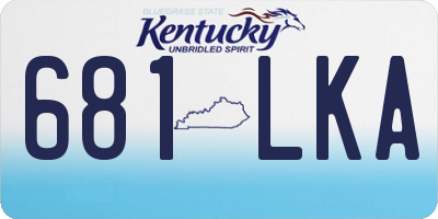 KY license plate 681LKA