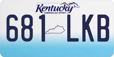 KY license plate 681LKB