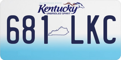 KY license plate 681LKC
