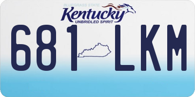 KY license plate 681LKM