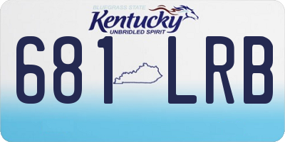 KY license plate 681LRB