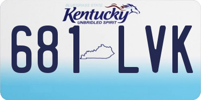 KY license plate 681LVK