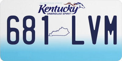 KY license plate 681LVM