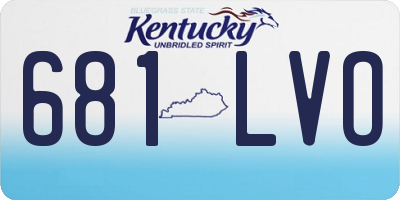 KY license plate 681LVO