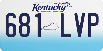 KY license plate 681LVP