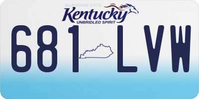 KY license plate 681LVW