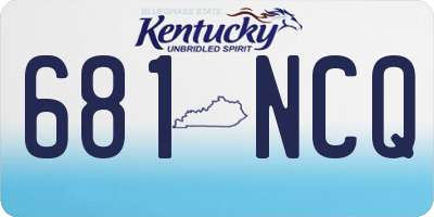 KY license plate 681NCQ