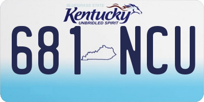 KY license plate 681NCU