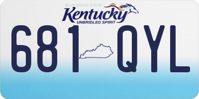 KY license plate 681QYL