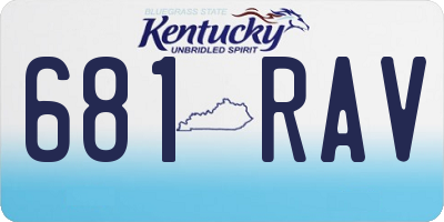 KY license plate 681RAV