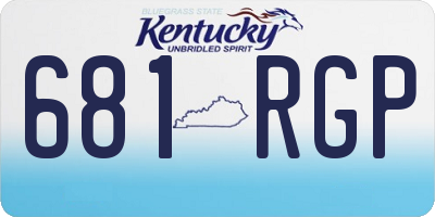KY license plate 681RGP