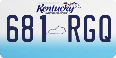 KY license plate 681RGQ