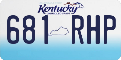 KY license plate 681RHP