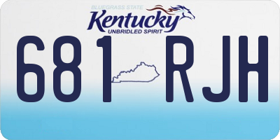 KY license plate 681RJH