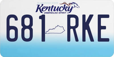 KY license plate 681RKE