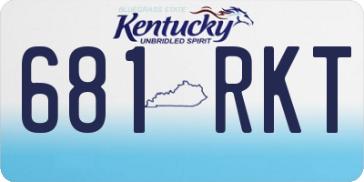 KY license plate 681RKT