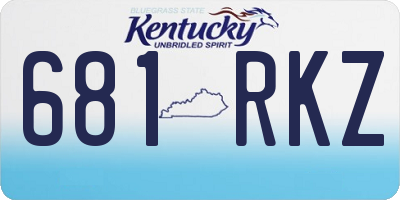 KY license plate 681RKZ