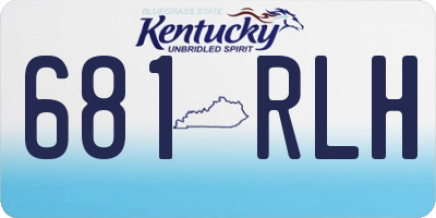 KY license plate 681RLH