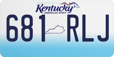 KY license plate 681RLJ