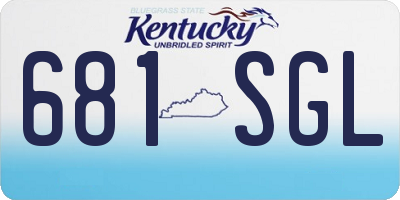 KY license plate 681SGL