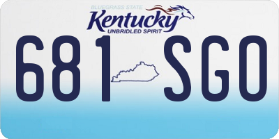 KY license plate 681SGO