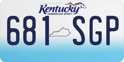 KY license plate 681SGP