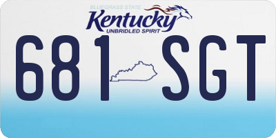 KY license plate 681SGT